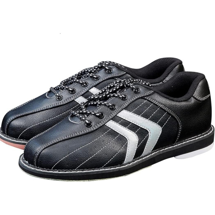 Боулінгіві туфлі для чоловіків та жінок SDEQA - легкі, зручні, з антиковзким покриттям, розмір 44 EU, чорного кольору