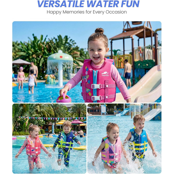 Дитячий рятувальний жилет Gogokids Float Jacket для плавання (2-9 років, 15-35 кг, червоний, розмір M)
