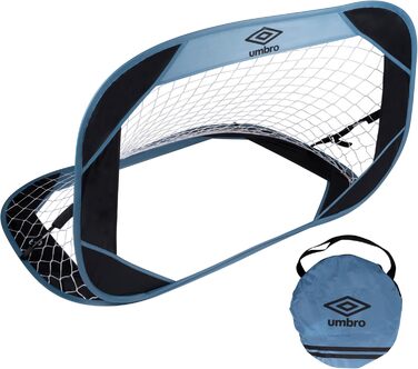 Футбольні ворота Umbro 110x78x78 см з сумкою, пластикові, для дітей і дорослих, для саду, дому та вулиці, чорні