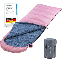 Спальний мішок Skandika Dundee Flanell: бавовна, преміум-якість, з'єднується, двомісний, 3 сезони, до -20°C, 220 x 80/160 см, для кемпінгу