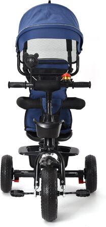 Триколісний велосипед для дітей, 5 в 1, росте разом з дитиною: велосипед, візок, поворотний сидіння 360°, ручка-штовхач, знімний тент, ремінь безпеки 3 точки, кошик для зберігання, 1-5 років