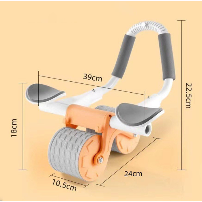 Ролер для пресу з автоматичним пружинним зворотним ходом - тренажер для пресу з підставкою для ліктів та таймером, фітнес-обладнання для дому