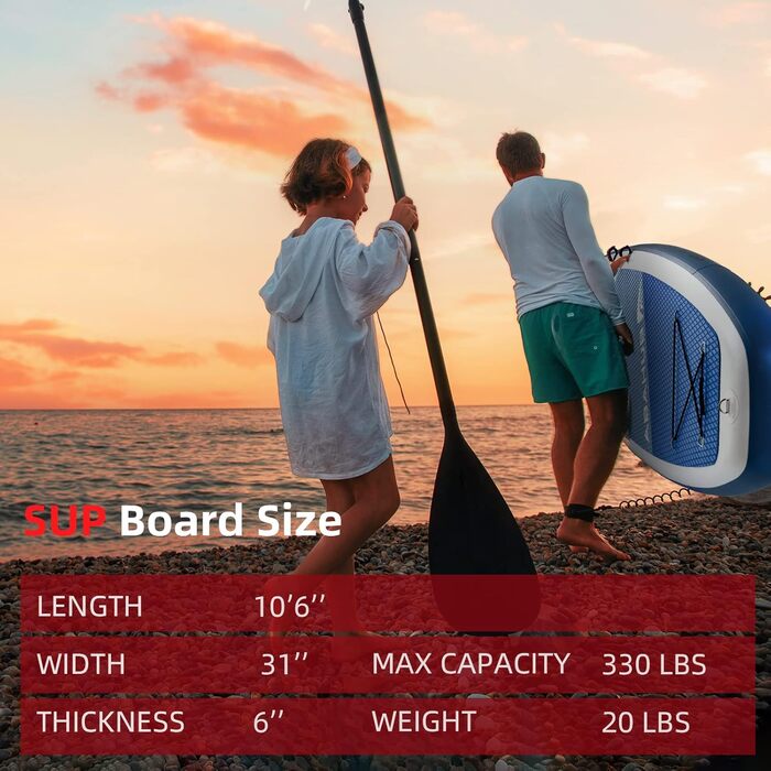 Надувна SUP-дошка Abahub 320x78x15 см з алюмінієвим веслом, сидінням для каяка, для сапбордингу, каякінгу, каное, риболовлі, синя/зелена/помаранчева/червона