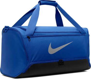 Спортивна сумка Nike Brasilia 60 л, унісекс, синя/чорна/срібляста