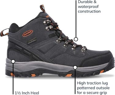 Чоловічі черевики Skechers Relment Pelmo 64869 сірого кольору з замші, 43 EU