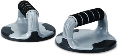 Стойка для віджимань ResultSport Power-Push-Up з м'якими ручками (чорний) для чоловіків та жінок, тренування грудей