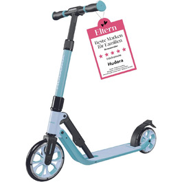 Дитячий самокат HUDORA BigWheel 180 Advanced Junior, складаний, з рефлекторами, регулювання висоти, для хлопчиків і дівчаток від 3 років, до 60 кг