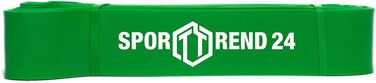 Фітнес-стрічка Sporttrend 24, еспандер, зелений, 104 см, опір 22,6-58,9 кг, для силових і мобільних вправ