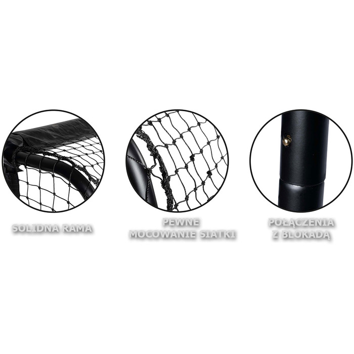 Переносні розкладні футбольні ворота зі сталі Enero, 180x120x60 см