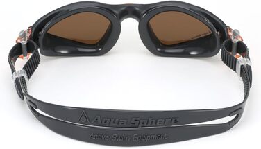 Окуляри для плавання Aquasphere Kayenne з УФ-захистом, силіконовою ущільнювачем, панорамним оглядом 180°, антифог, для тріатлону і відкритої води, для дорослих, чорні та оранжеві