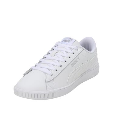 Жіночі шкіряні кросівки PUMA Vikky V3 Lthr, білі з сріблястими деталями, розмір 39 EU