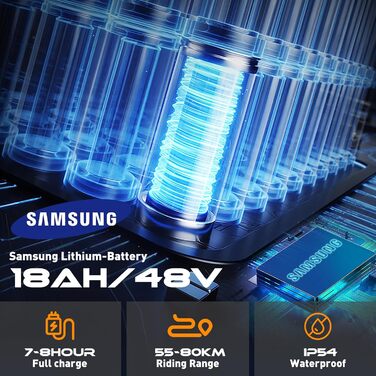 Електровелосипед HITWAY 26x3.0 для міста, 250Вт, 48В 18Аг, знімна батарея, запас ходу 55-80 км, 7 швидкостей, для дорослих, міський круїзер, електробайк для комьютінгу