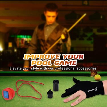 Joshmar Profi Pool Stick - Преміум кий для більярду. Виготовлений з канадського твердого дерева, з аксесуарами.