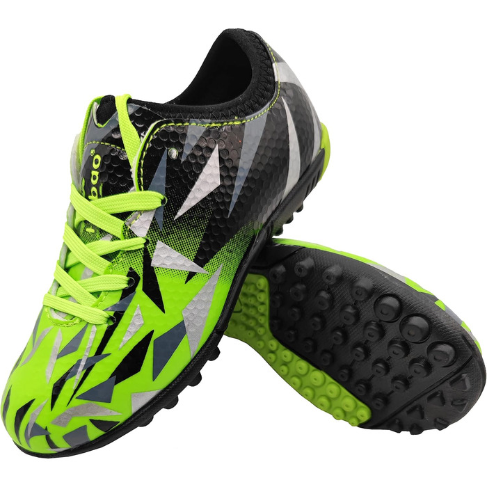 Дитячі футбольні бутси Kinder для штучного покриття, фірми Ground, шнурівка, для тренувань та занять спортом на відкритому повітрі, розмір 30-40, 31 EU, зелені