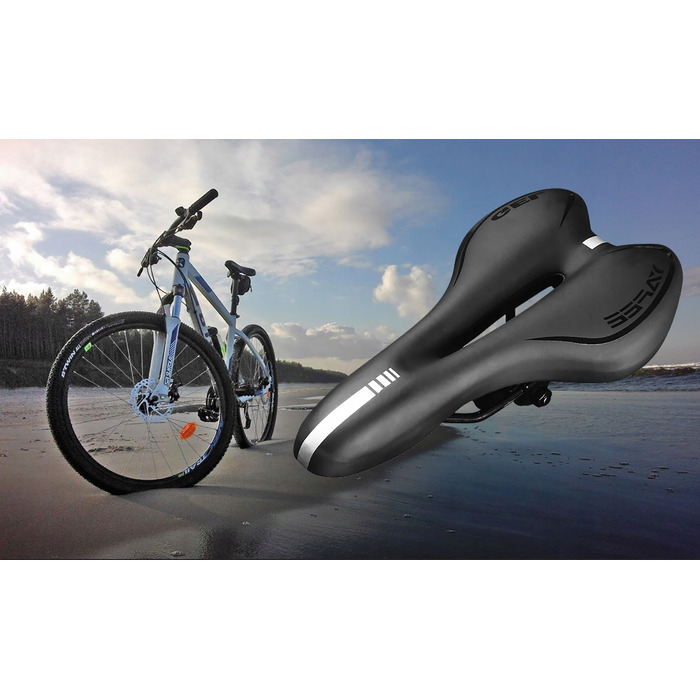 Велосипедне сідло MatMay — комфортне універсальне сідло, 160 мм