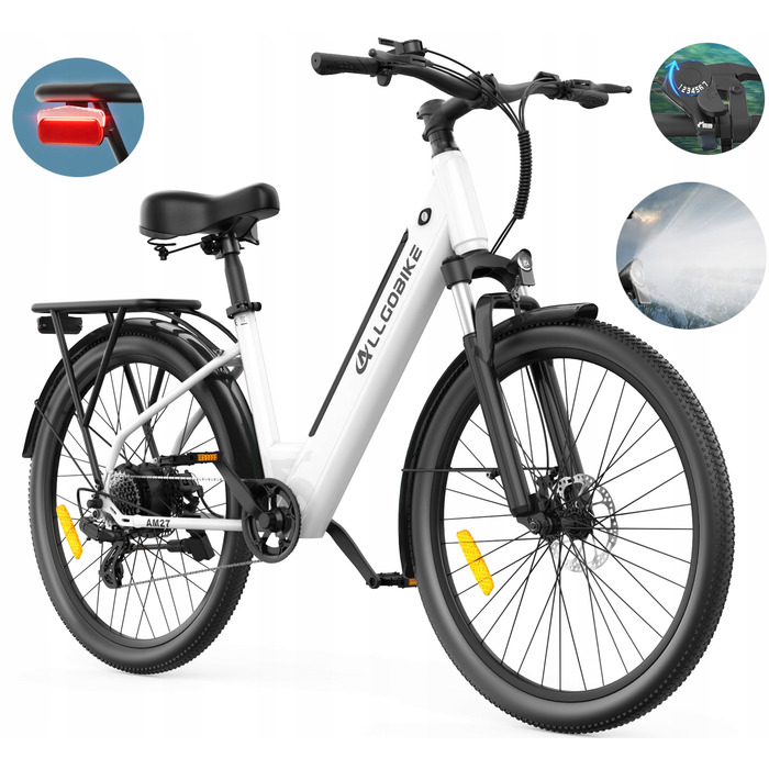 Унісекс електровелосипед ALLGOBIKE AM27: 250W, 15Ah, запас ходу 100км, колеса 27.5