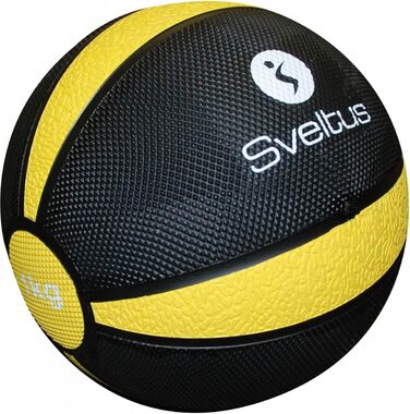 М'яч для фітнесу Sveltus 884 Medicine Ball 4 кг (чорний/оранжевий, вага: 4, 6, 8, 10 кг)