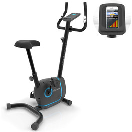 Велотренажер KLAR FIT Myon Cycle з маховиком 12 кг, ремінний привід SilentBelt, 8 рівнів навантаження, вимірювач пульсу, регульована висота сидіння, підставка для планшета, білий (чорний)