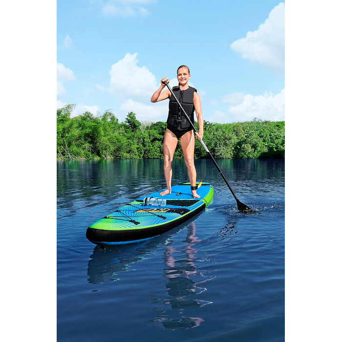 Надувна SUP-дошка Bestway Hydro-Force Touring Aqua Excursion 381×79×15 см, комплект для серфінгу