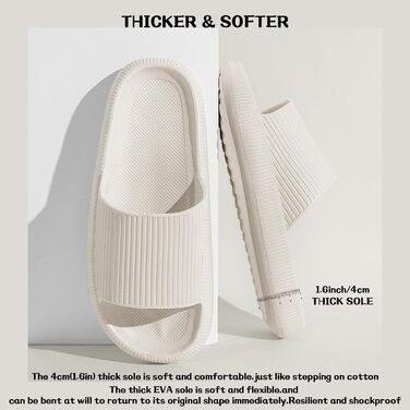 Шльпанці Cozislides Original: м'які, неслизькі, для дому та басейну (44/45 EU, Бежевий)