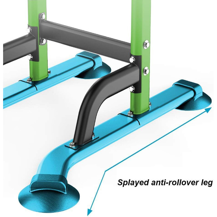 Турнік Power Tower SDHYL з регулюванням висоти, для тренувань пресу та спини, підходить для початківців та професіоналів (зелений/чорний)