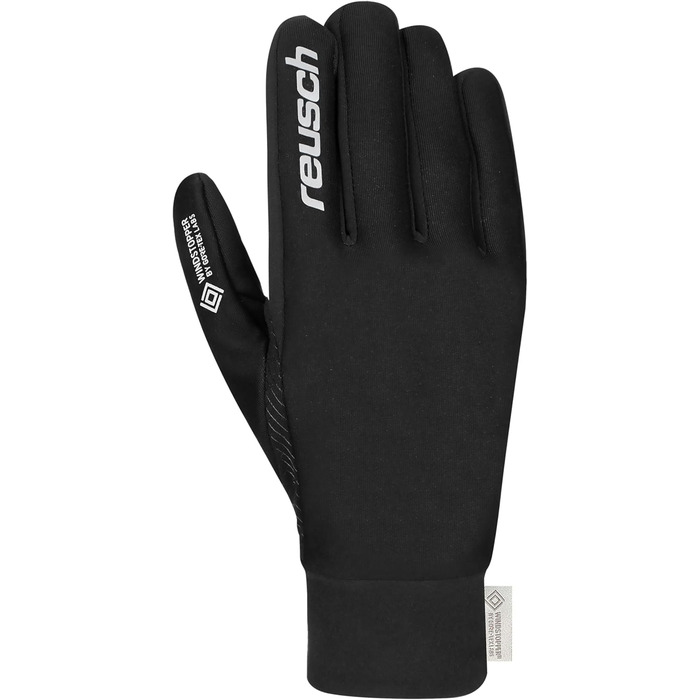 Чоловічі вітрозахисні рукавички Reusch Karayel Touch-tec, чорні-сріблясті, розмір 8.5, універсальні