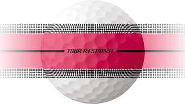 Гольф-кулі TaylorMade Tour Response (рожеві смуги, 2025)