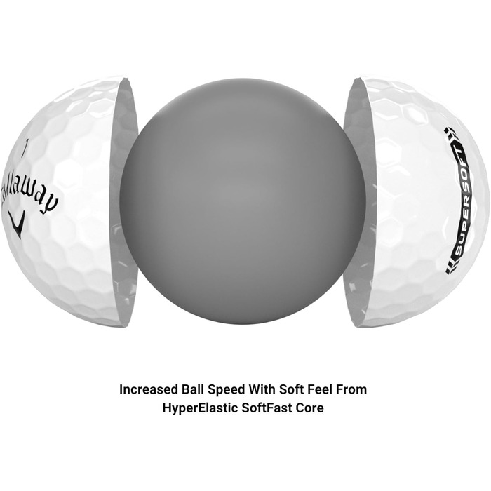 Гольф-м'ячі Callaway Supersoft 2023 білі