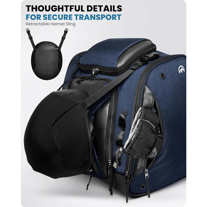 Чохол для гірськолижних черевиків OutdoorMaster, 55 л (Блакитний) - для подорожей, водонепроникний