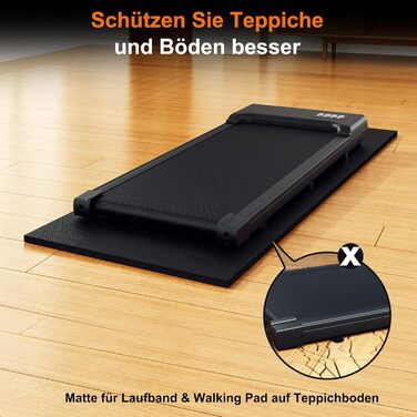 Килимок під бігову доріжку та тренажери 140x60 см, захисний мат з щільного ПВХ для шумоізоляції та амортизації підлоги