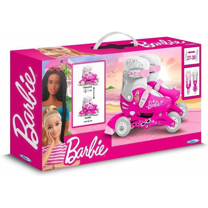 Ролики TRISKATES 2-в-1, регульовані, рожеві (BARBIE 27-30)