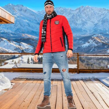 Зимова куртка Nebulus Genius для чоловіків, червоно-чорна