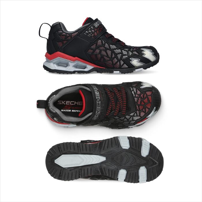 Дитячі кросівки Skechers Hydro Lights-Tuff Force чорно-червоні, 29 EU