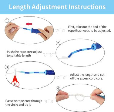 Стрибкове канат Leeboom: регульована довжина, без перекручування, сегментований, з м'якими кульками, для дітей, чоловіків та жінок, для схуднення, 2.5 м, чорний