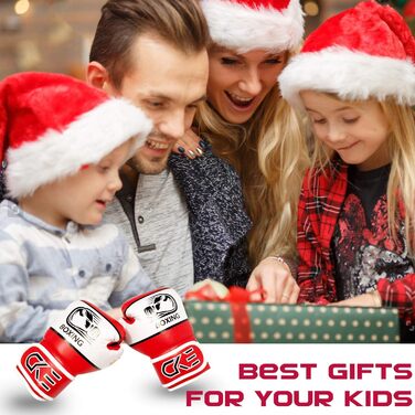 Боксерські рукавички для дітей CKE, 5-12 років, червоні, для тренувань, бокс, кікбоксинг, муай-тай