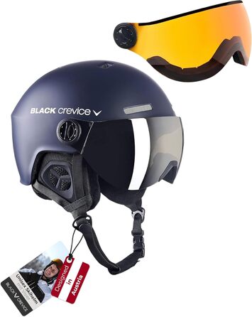 Шолом гірськолижний Black Crevice Arlberg з візором 2 шт. Navy/Білий S/M (54-57)