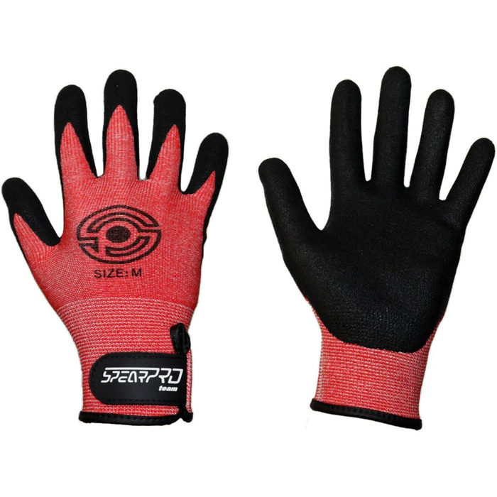 Рукавички SpearPro Dyneema для риболовлі, дайвінгу та ловлі крабів, стійкі до порізів (L, червоний)