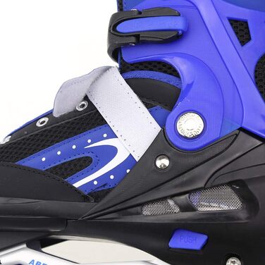 Дитячі ролики-кольоротки, регульовані, 3-в-1, для дівчаток та хлопчиків, розмір 31-38, блакитні