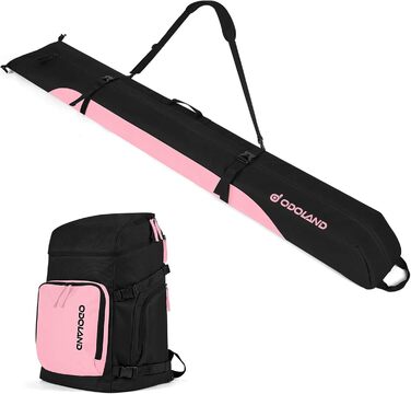 Сумка для лиж Odoland Skitasche Set, рожева: містка, водонепроникна, для подорожей, до 200 см