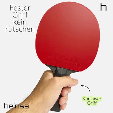 Тенісний стіл Heinsa Carbon Profi Black Edition: професійний стіл для змагань з ITTF, ручка з лихтенштейну, преміум-якість, у комплекті м'ячики та упаковка