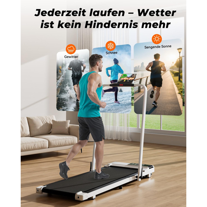 Бігова доріжка Superun Walking Pad з нахилом 6%, для дому, з додатком та пультом, до 12 км/год, витримує до 136 кг