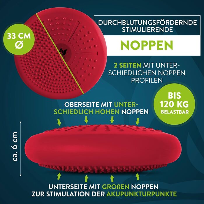 Кішн Balance ZenOne Sports® для координації та тренування спини: ортопедичний, повітряний, з насосом та інструкцією