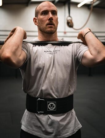 Пояс для пауерліфтингу Mammal Strength 10,2 см, автоматична застібка, спинка, для тяги, присідань, XL (талія 102-114 см), чорний
