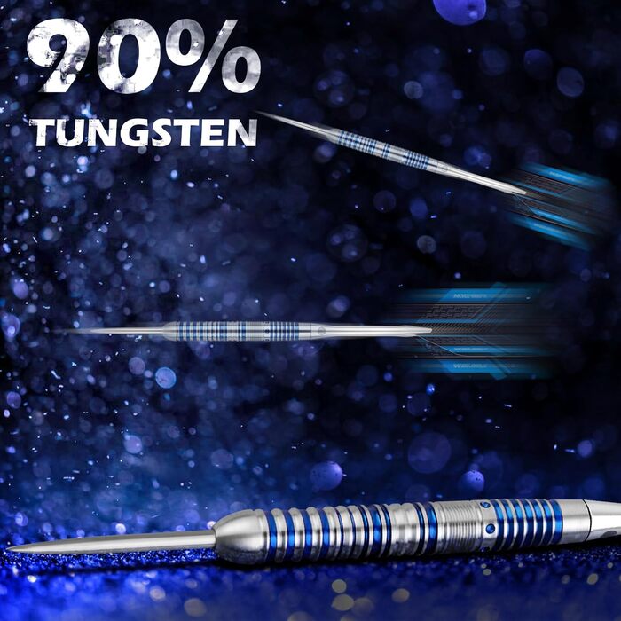 Дарти WIN.MAX Tungsten 90% (3 шт) 18-28г, сталеві з металевим наконечником, професійні, сині (28г)