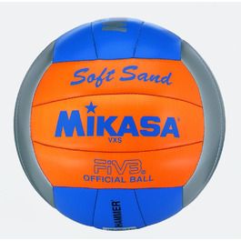 Волейбольний м'яч Intersport Soft Sand VXS для пляжу, сірий/помаранчевий/синій, розмір 5