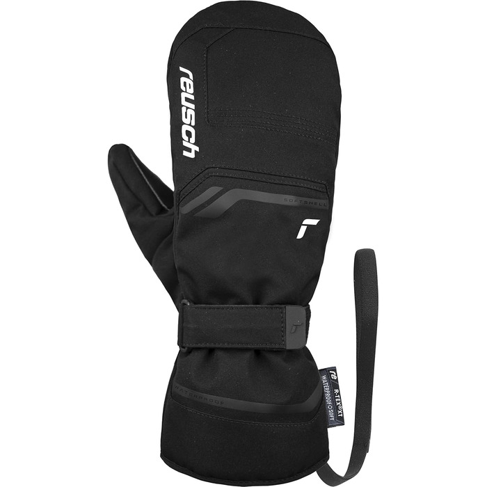 Чоловічі лижні рукавиці Reusch Primus R-Tex XT, водонепроникна мембрана, теплі зимові сноу та софтшел рукавички, чорні/білі, розмір 11