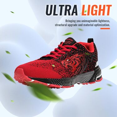 Чоловічі кросівки ASHION для бігу та занять спорту: дихаючі, легкі, червоні (46 EU)