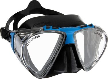 Комплект Cressi Penta Alpha: маска для снорклінгу та дайвінгу + трубка Alpha, унісекс, чорний/синій