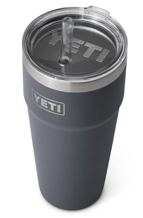 Термокружка YETI Rambler з трубочкою, нержавіюча сталь, ізольована, Charcoal, 769 мл