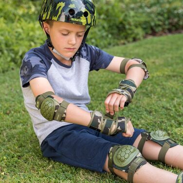 Захисний комплект Osprey для скейтборду та BMX — наколінники, налокітники і захист зап'ясть, 6 шт, камуфляж, розмір L